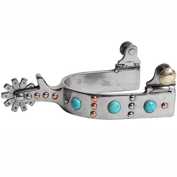 Professional Choice Ladies Horse Riding Dot Spurs Pair W/ 1-3/4" Shank